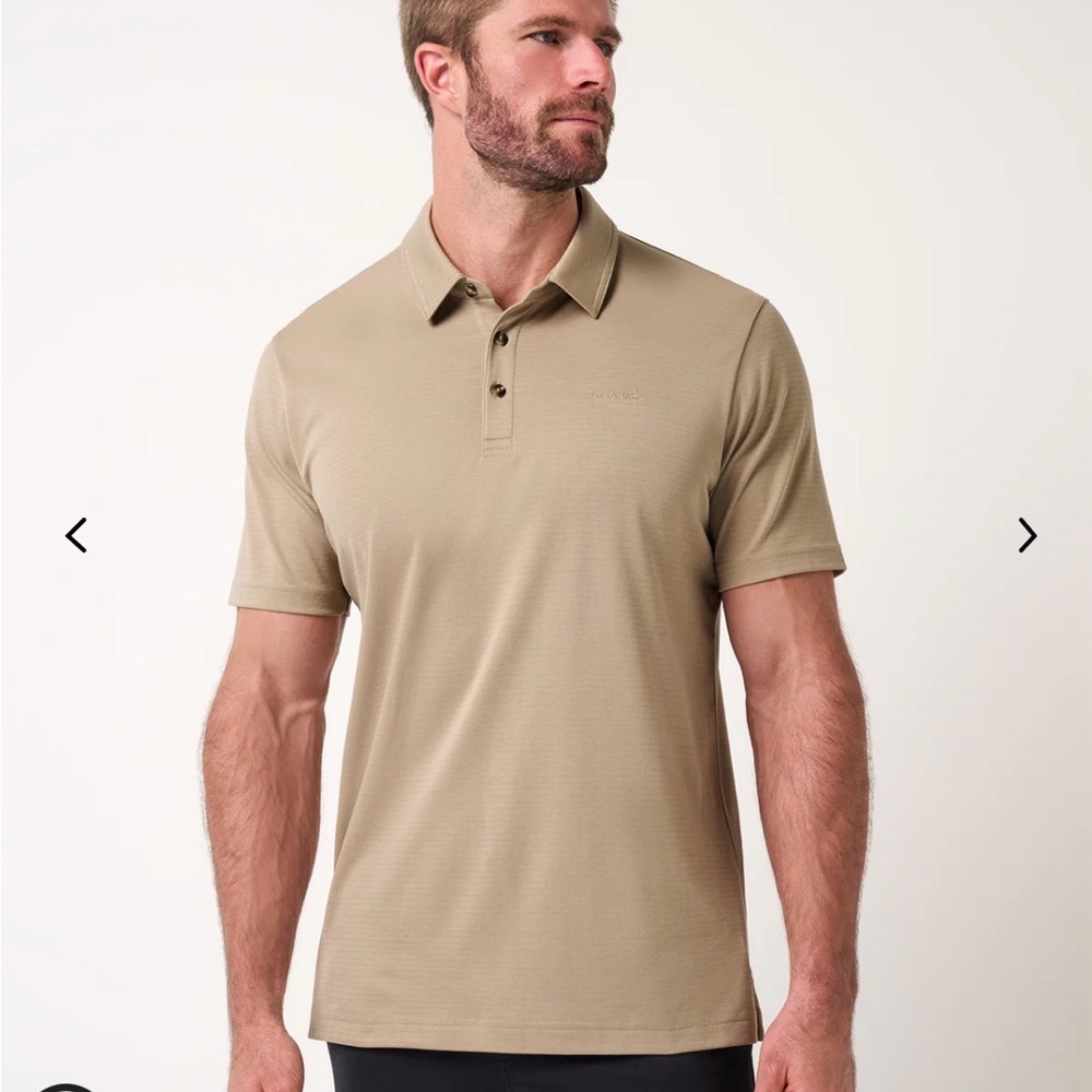 Travis Mathew Tan Polo Shirt- NEW with tags!